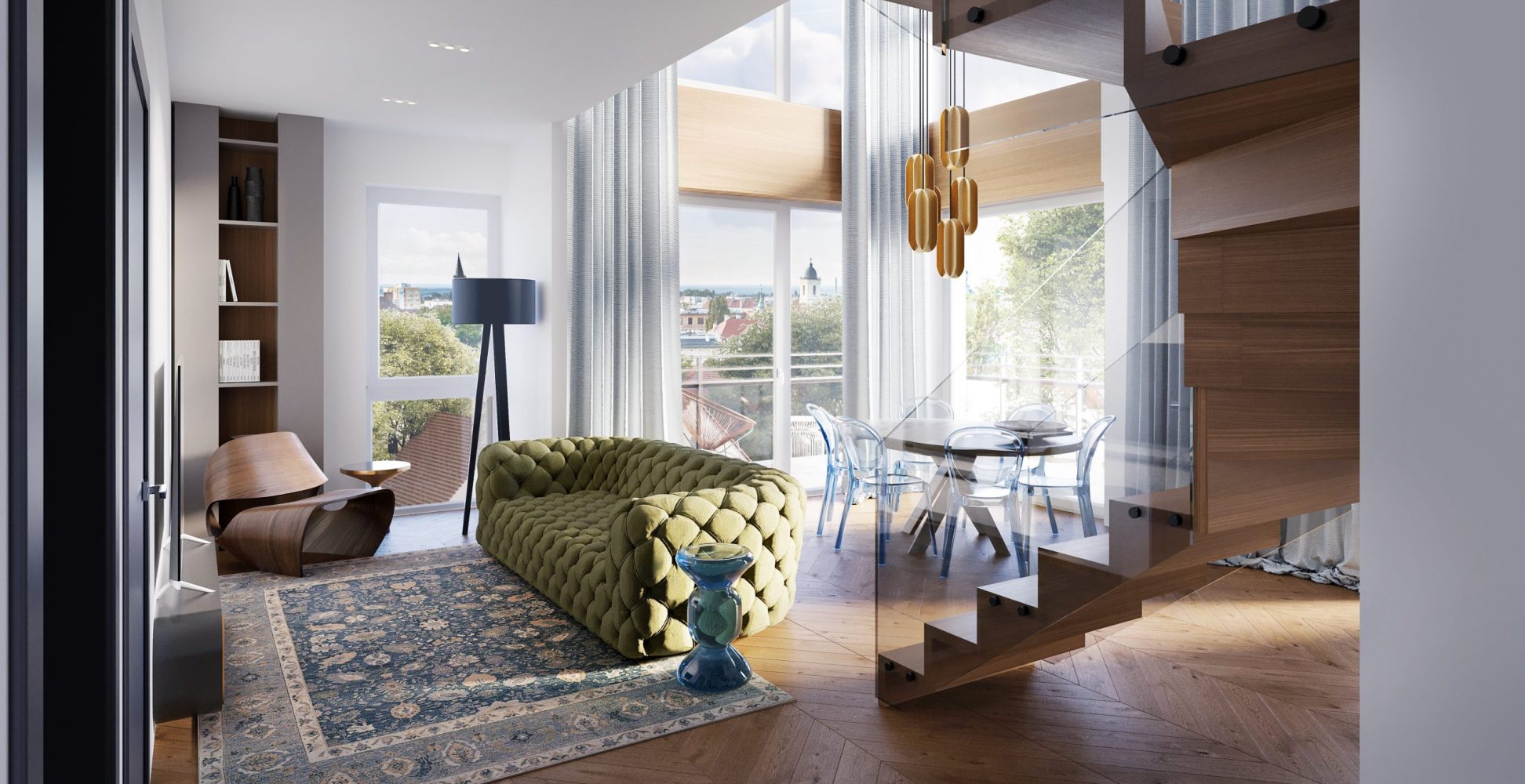 Wizualizacja 3D penthouse.